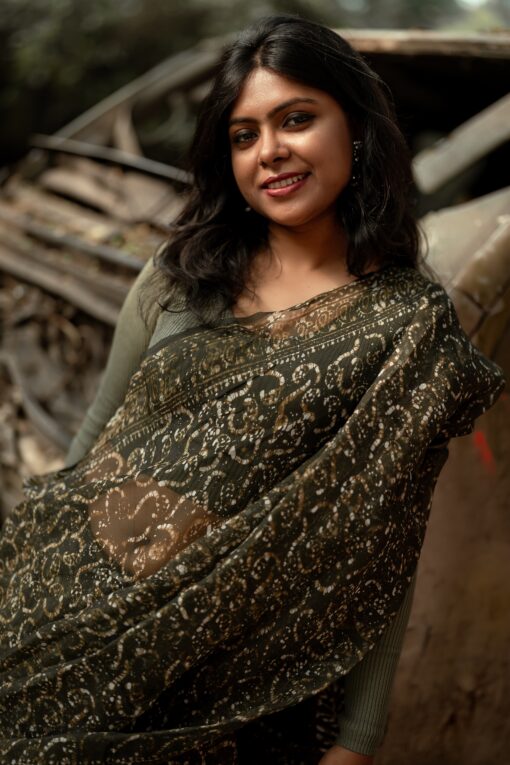 Maslin Silk Saree from Bangladesh