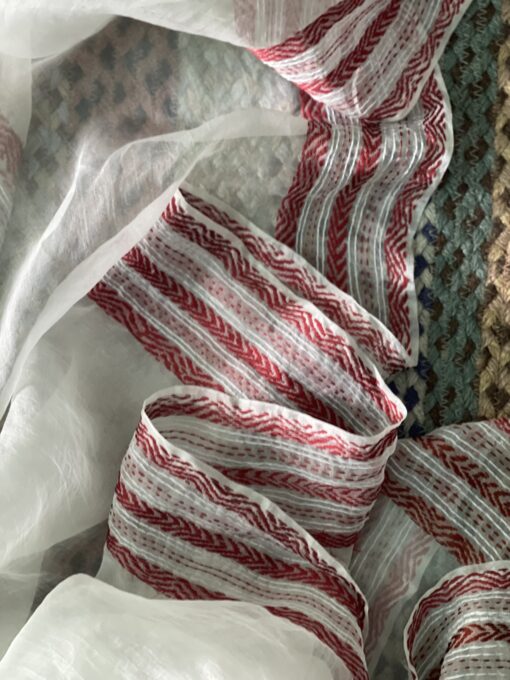Maslin Natural Dye Kantha Saree from Bangladesh
