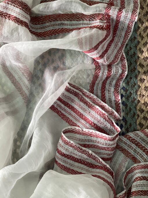 Maslin Natural Dye Kantha Saree from Bangladesh