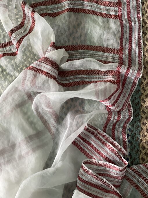 Maslin Natural Dye Kantha Saree from Bangladesh