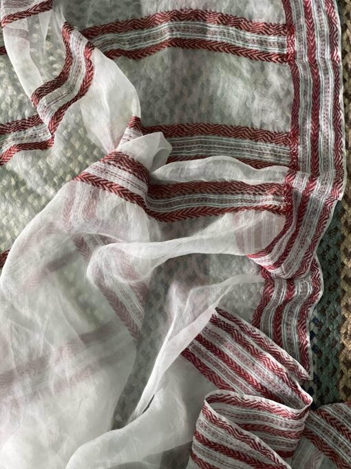 Maslin Natural Dye Kantha Saree from Bangladesh