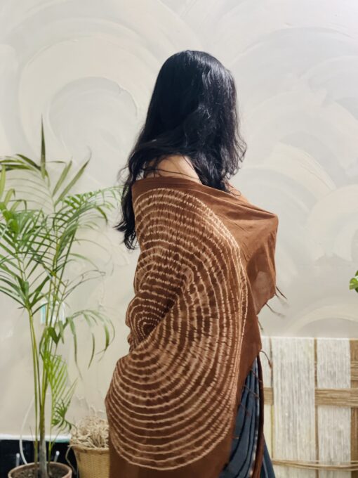 Natural Dye Premium luxury handloom Shibori cotton Saree from Bangladesh