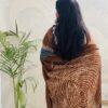 Natural Dye Premium luxury handloom Shibori cotton Saree from Bangladesh