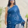 Natural Dye Premium luxury handloom Shibori cotton Saree from Bangladesh