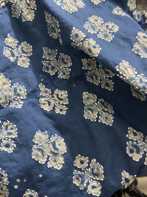 Indigo Anokhi Worked Tops Fabric (One Yard) - Image 3