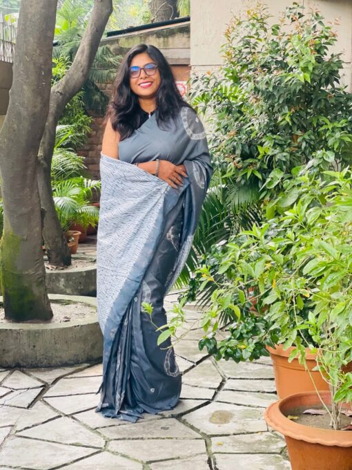 Balaka Silk Shibori Saree from Bangladesh