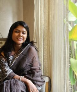 Maslin Natural Dye Kantha Saree from Bangladesh