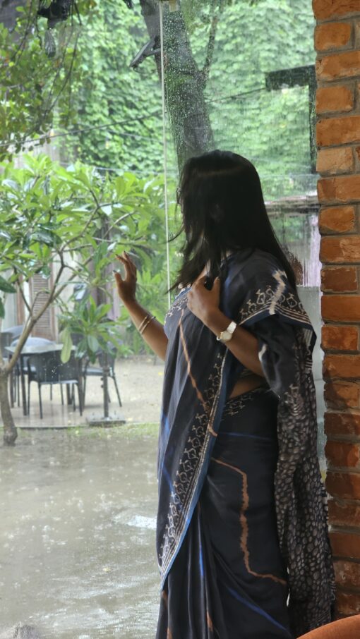 Natural Dye Half silk Saree from Bangladesh