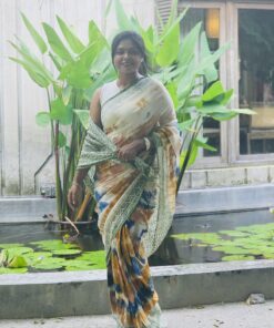 Half silk saree from Maslin