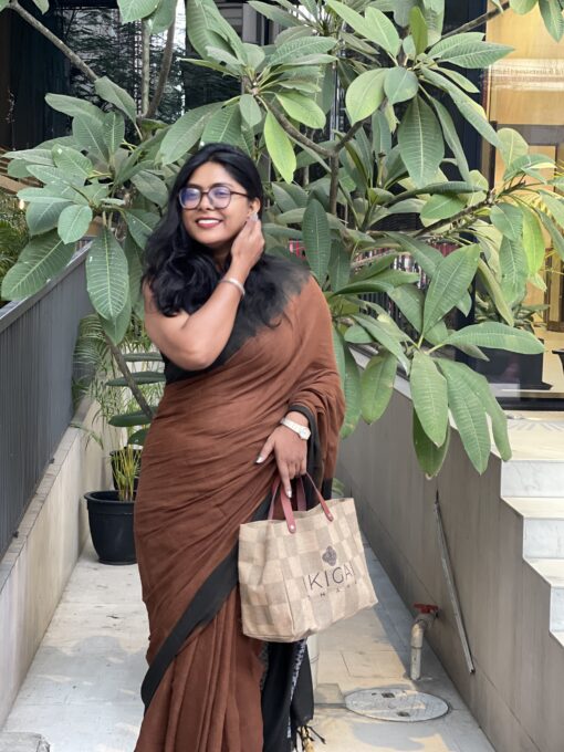 Natural Dye Premium luxury handloom Cotta cotton Saree from Bangladesh