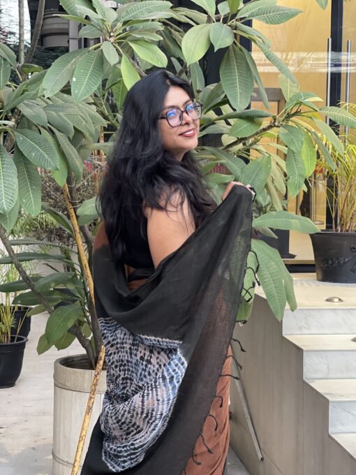 Natural Dye Premium luxury handloom Cotta cotton Saree from Bangladesh