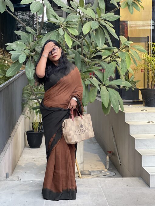 Natural Dye Premium luxury handloom Cotta cotton Saree from Bangladesh