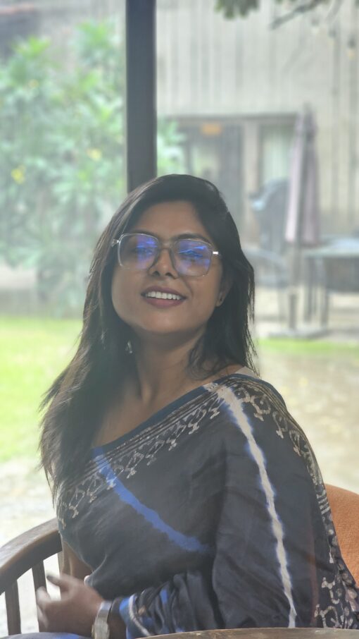 Natural Dye Half silk Saree from Bangladesh
