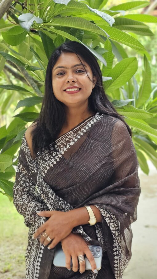 Maslin Natural Dye Kantha Saree from Bangladesh