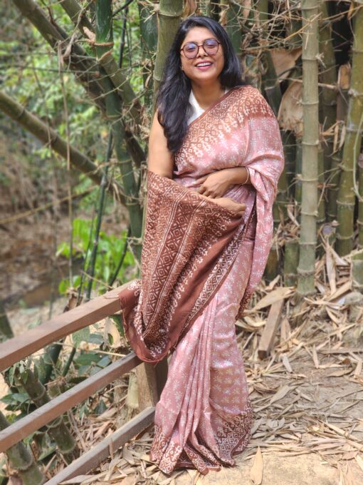 Natural Dye Premium Modal Silk Saree from Bangladesh