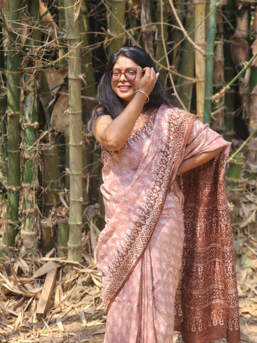 Natural Dye Premium Modal Silk Saree from Bangladesh