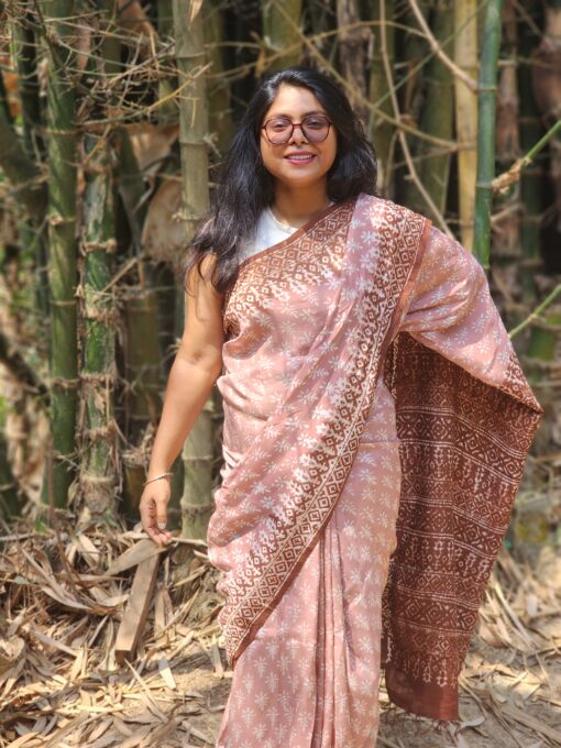 Natural Dye Premium Modal Silk Saree from Bangladesh