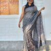 Maslin Natural Dye Kantha Saree from Bangladesh