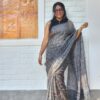Maslin Natural Dye Kantha Saree from Bangladesh