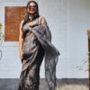 Maslin Natural Dye Kantha Saree from Bangladesh
