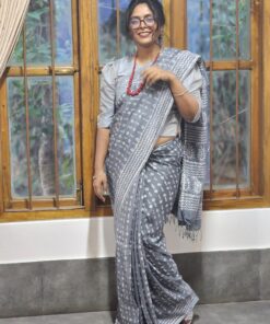 Natural Dye Premium MODAL SILK Saree from Bangladesh