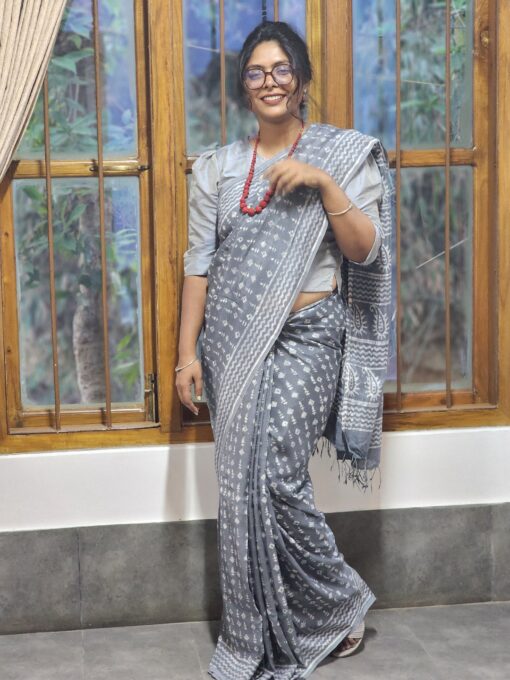 Natural Dye Premium MODAL SILK Saree from Bangladesh