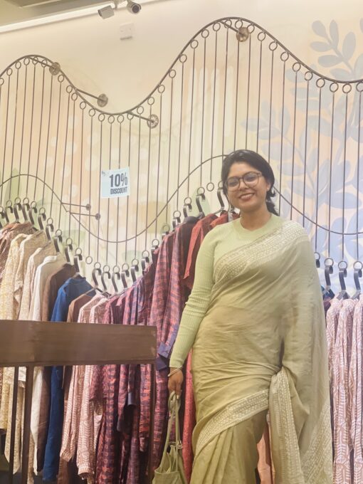 Maslin Silk Saree from Bangladesh