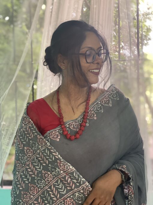 Natural Dye Kantha Saree from Bangladesh