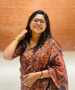 Natural Dye Half silk Saree from Bangladesh