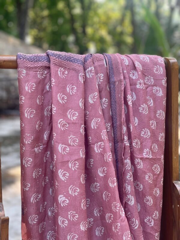 Maslin Natural Dye Kantha Saree from Bangladesh