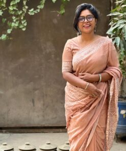 Natural Dye Half silk Saree from Bangladesh