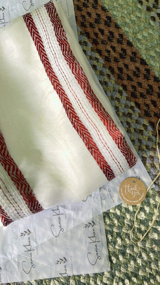 Maslin Natural Dye Kantha Saree from Bangladesh
