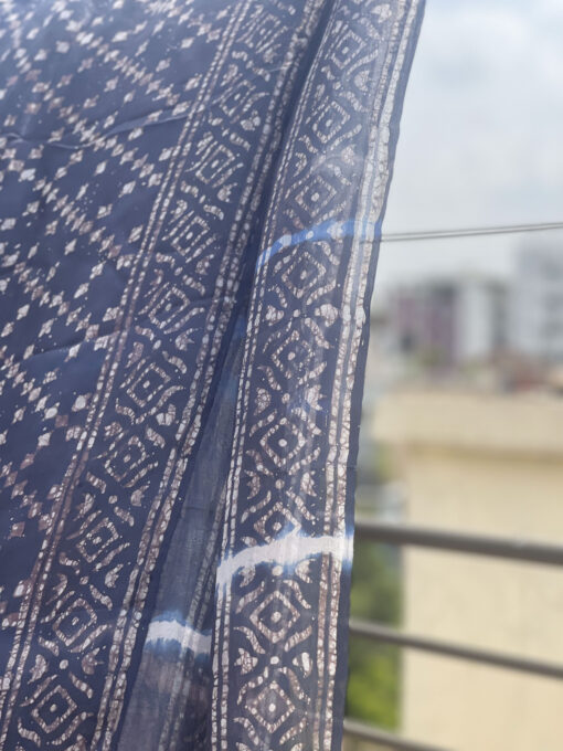 Maslin Natural dye saree from Bangladesh