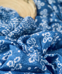 Indigo Maslin Natural Dye Kantha Saree from Bangladesh