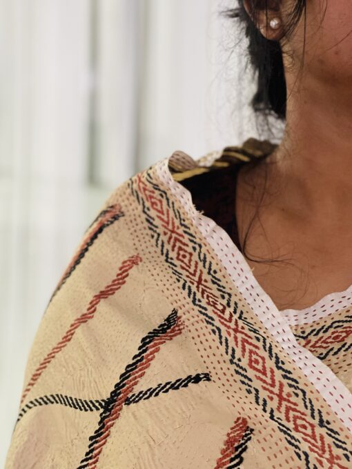 Semi Silk Kantha Saree from Bangladesh
