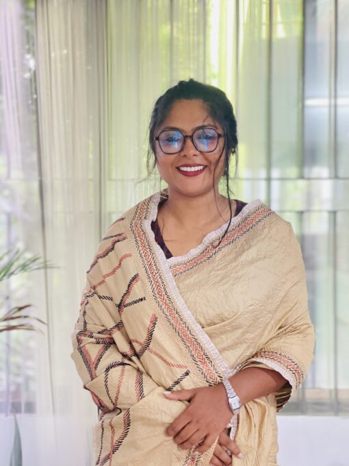 Semi Silk Kantha Saree from Bangladesh