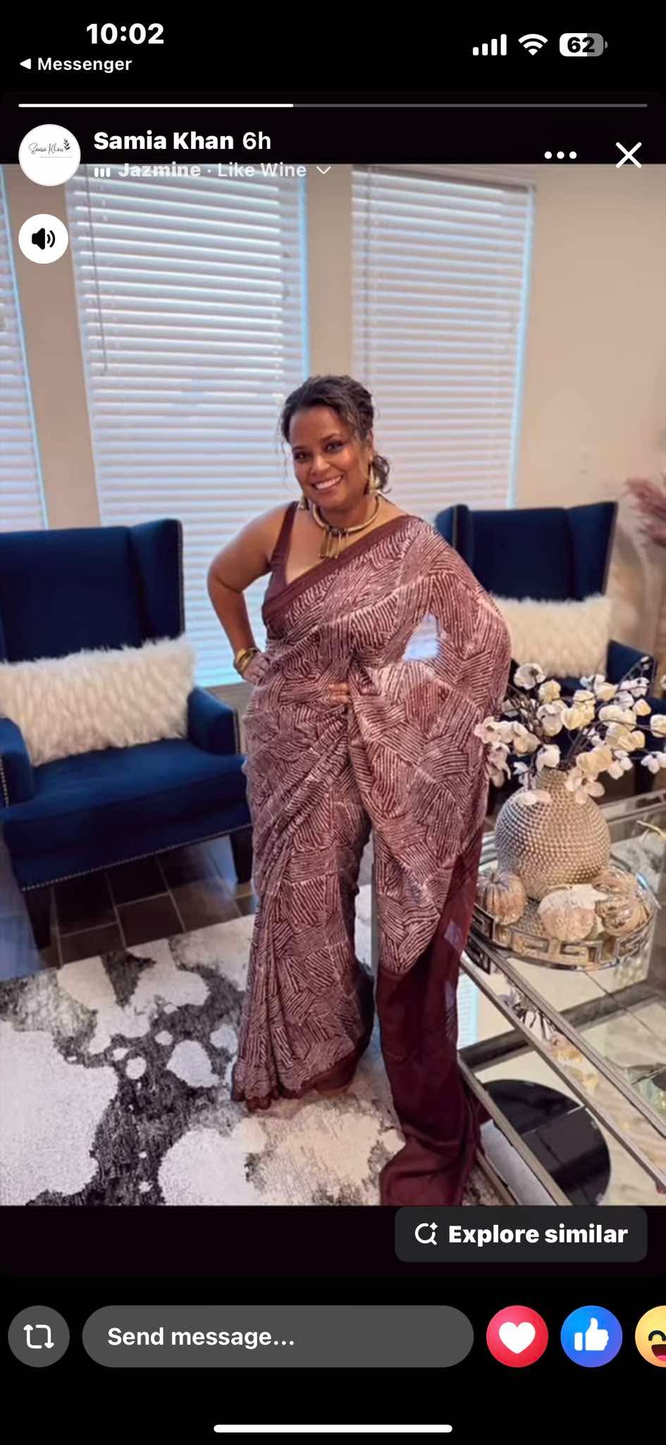 Burnt Terracotta Kantha Silk Saree - Image 6