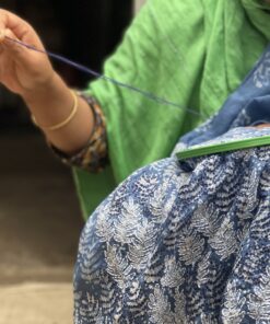 Handloom Cotton Kantha Indigo Saree in Bangladesh,nakshi handstitch