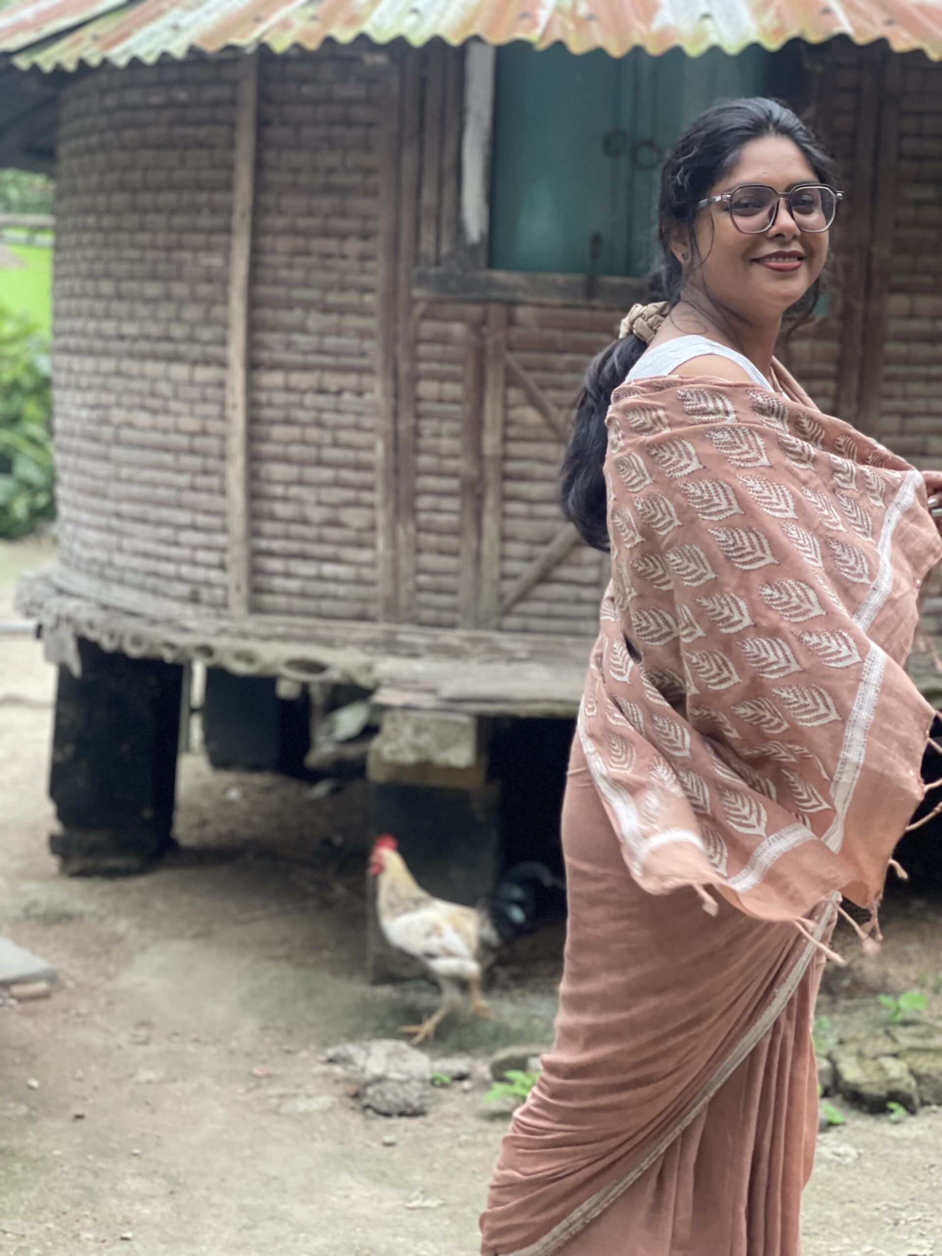 Handloom Cotton Kantha Anokhi Saree in Bangladesh