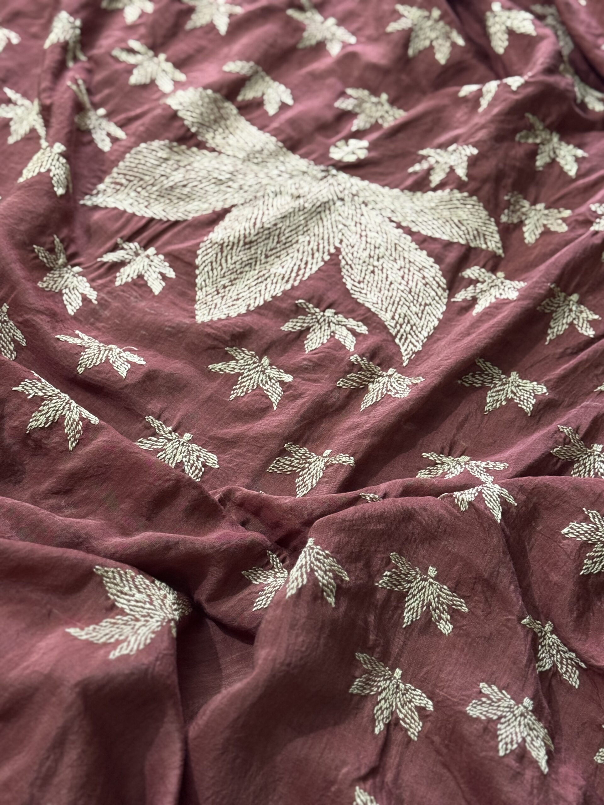 Made in Bangladesh,Silk Kantha Saree,Natural dye