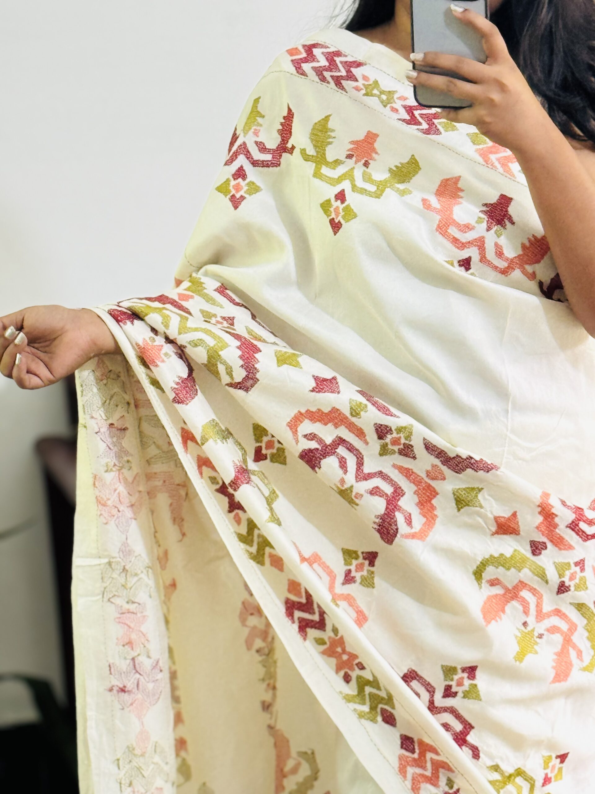 Balaka Silk Kantha Saree made in Bangladesh