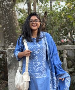 Silk Kantha Kurti, Kamij & Orna Set in Bangladesh
